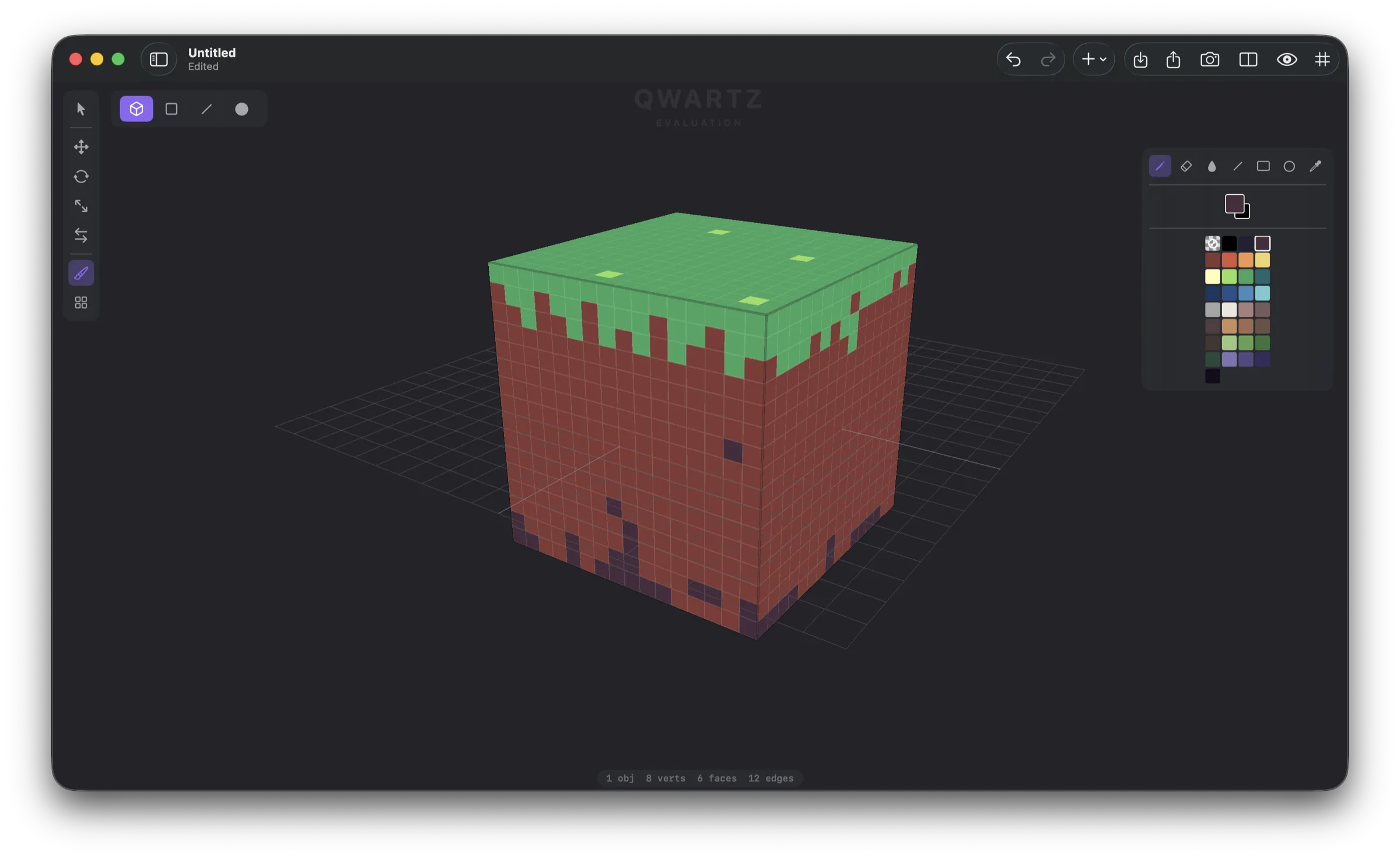 Qwartz on Mac — main editor